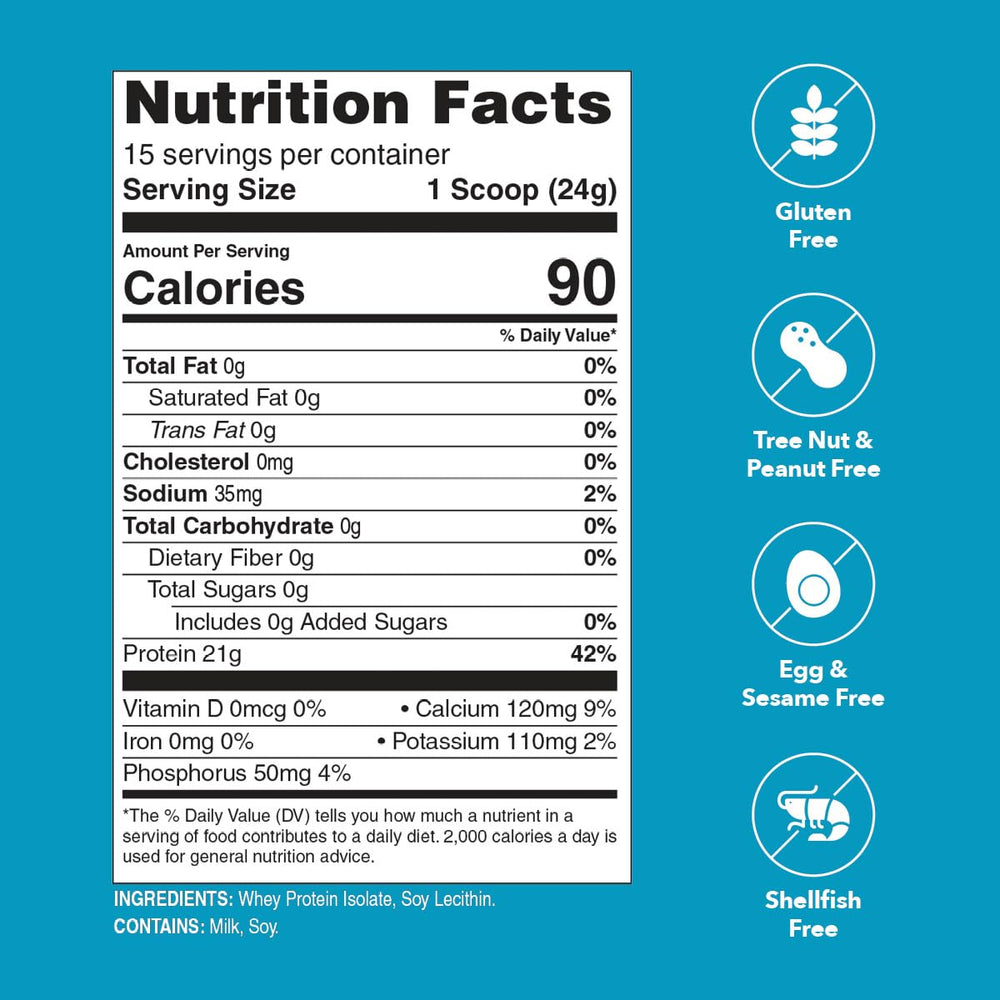 Unjury unflavored protein powder scoop shows precise servings for baking and smoothies.