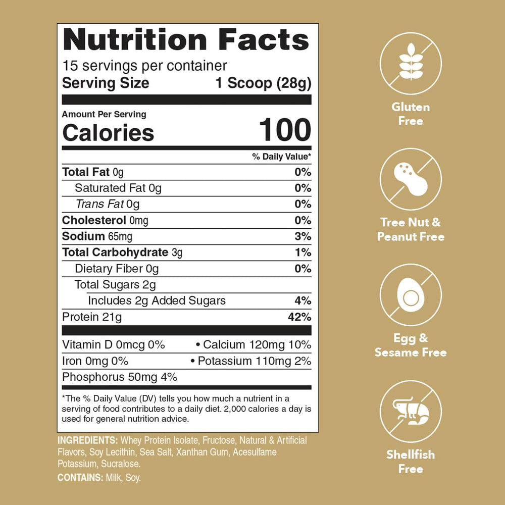 Pourable vanilla protein for quick, satisfying post-workout drinks