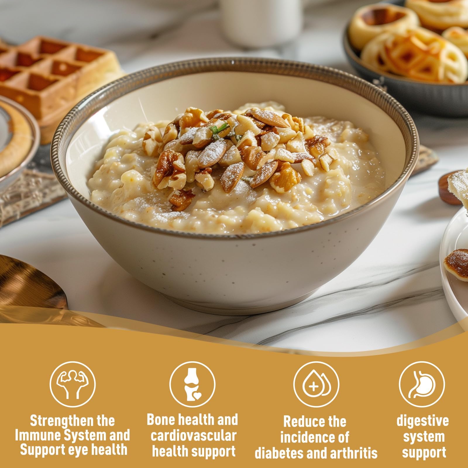 UNLEASH'D Organic Cauliflower Powder enriches soups and sauces with subtle flavor.
