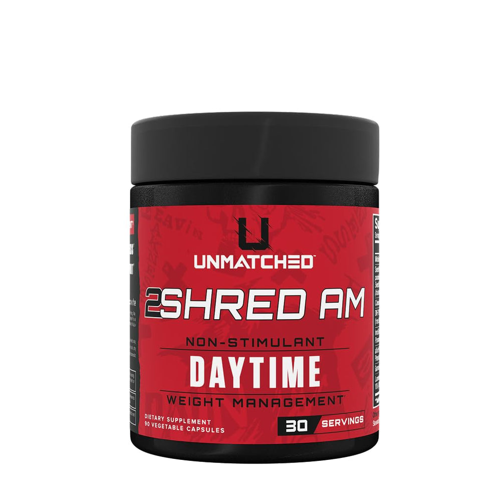 Unmatched 2Shred PM ingredients close-up with adaptogens and fucoxanthin.