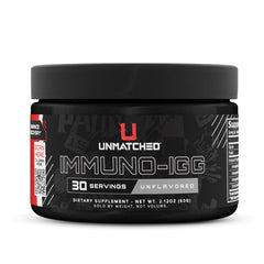 Unmatched Immuno-IGG bottle with ImmunoLin label highlighting gut support.