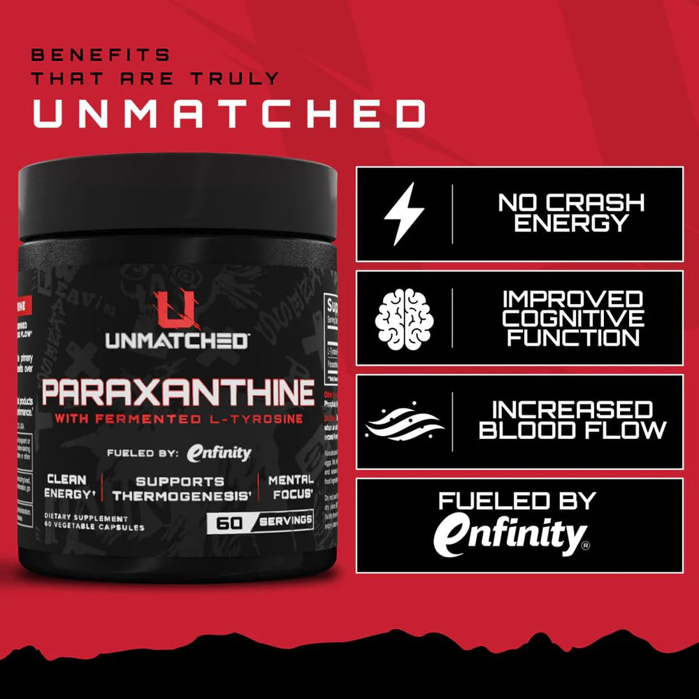Graphic of fermented L-tyrosine and natural ingredients for energy and focus.