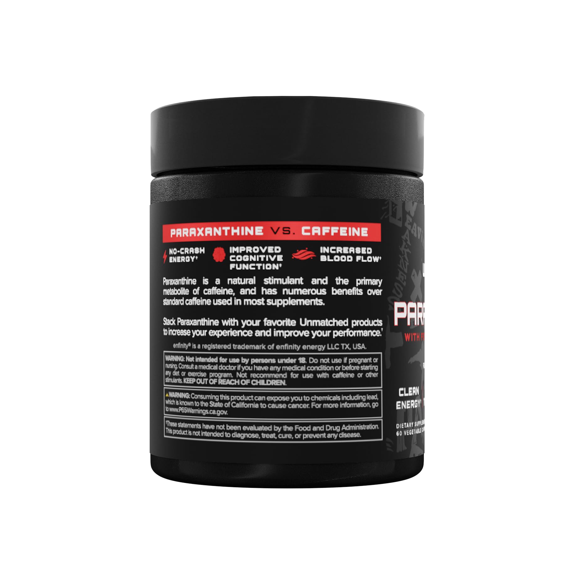 NSF certification seal on Unmatched Paraxanthine packaging.