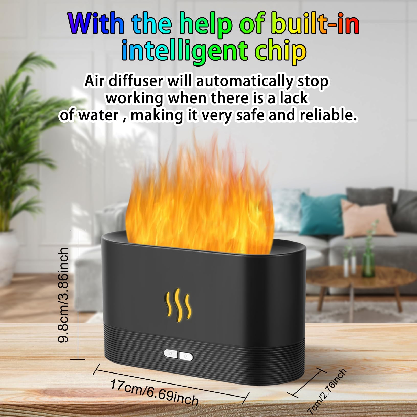 Unoutur Flame Diffuser mist output for soothing aroma at home or office