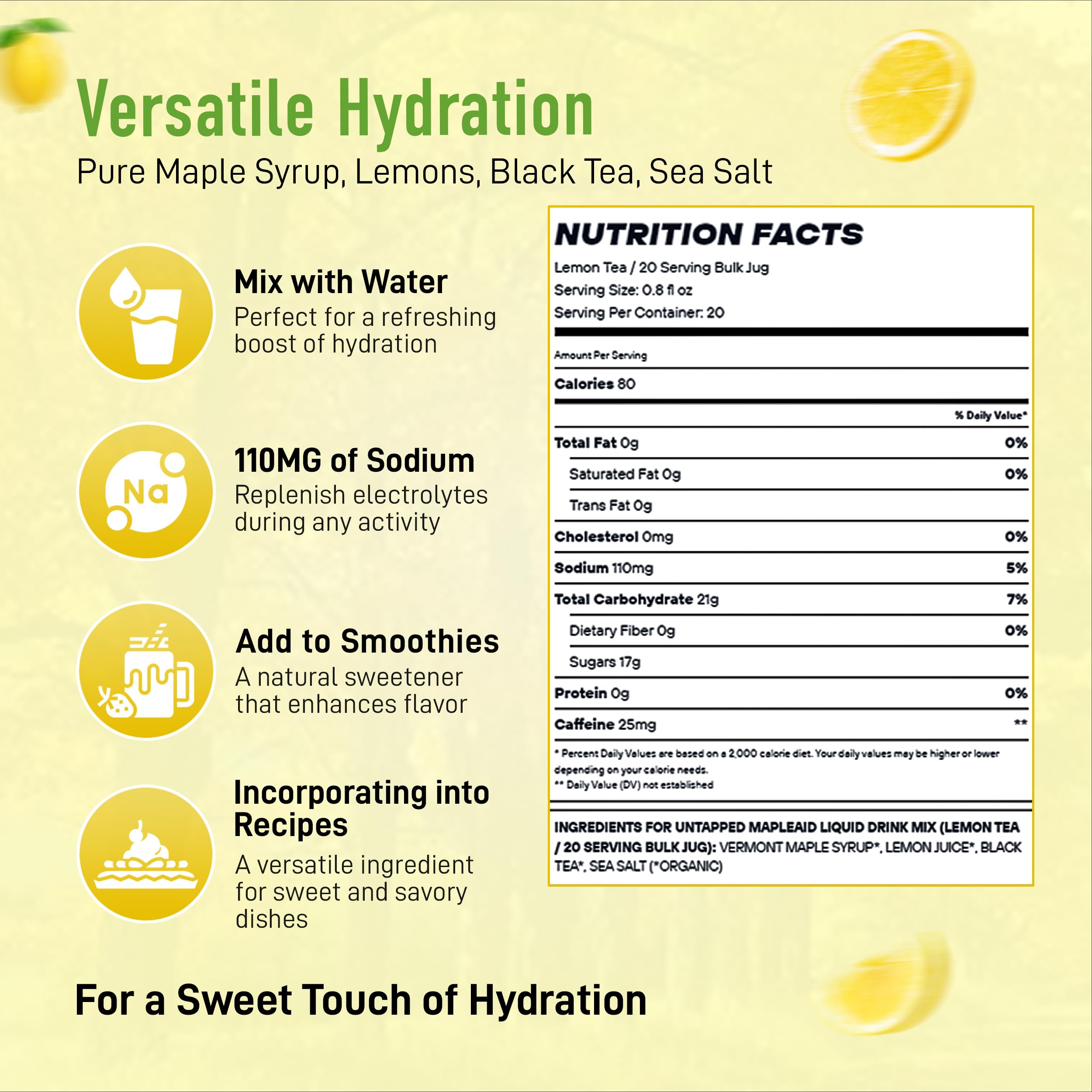 Untapped Lemon Tea Mapleaid athlete hydration scene showing on-the-go energy support