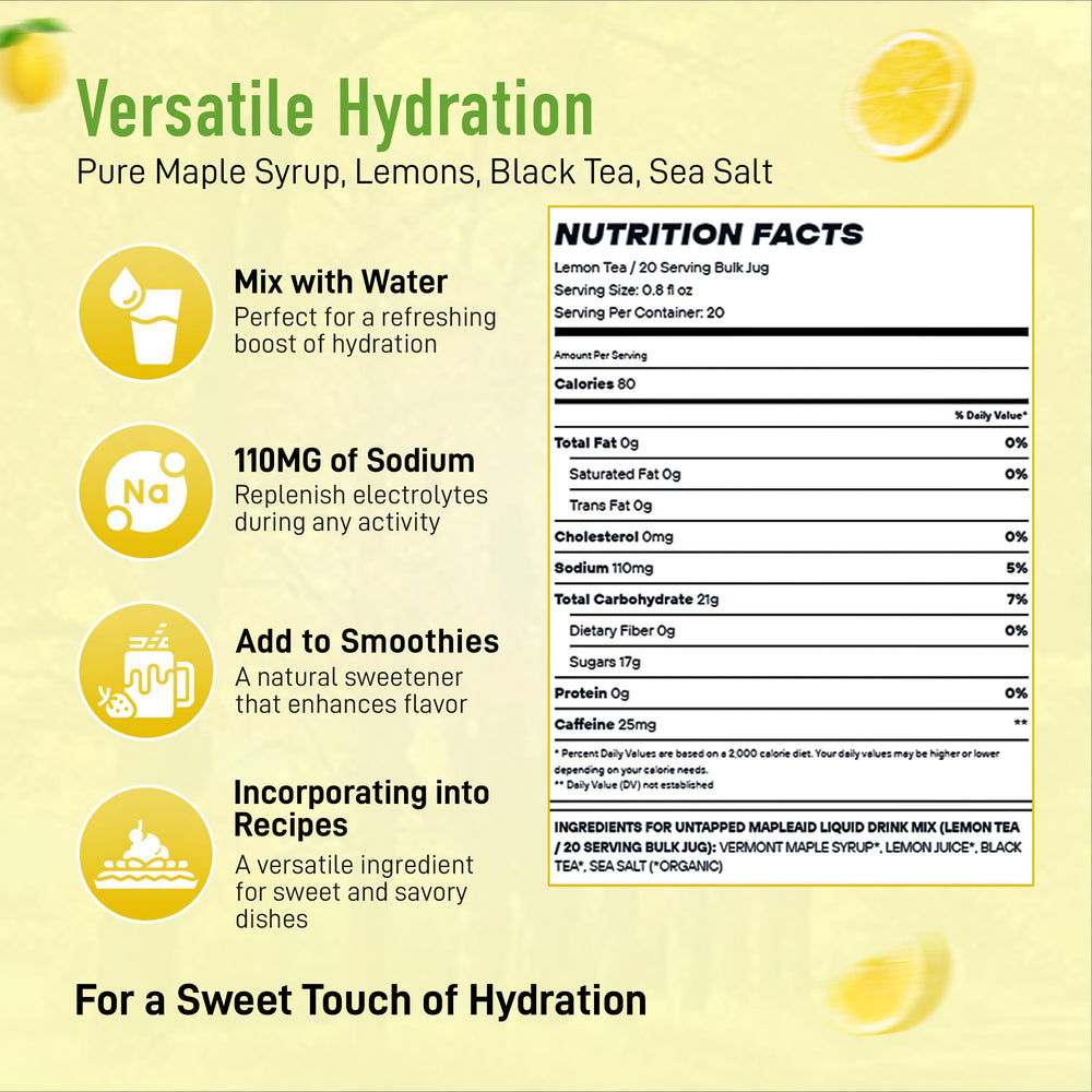 Untapped Lemon Tea Mapleaid athlete hydration scene showing on-the-go energy support