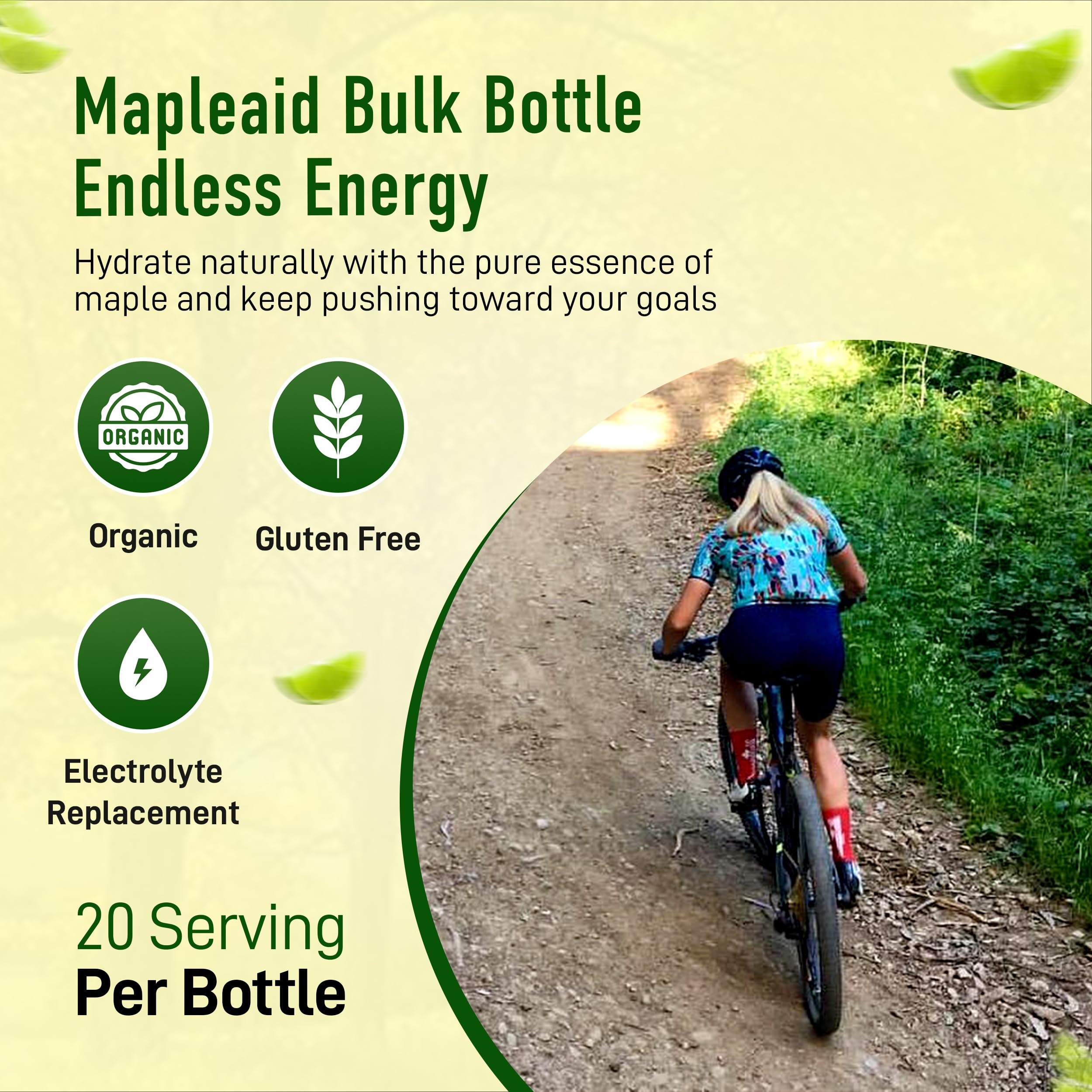 Untapped Mapleaid ingredients panel for vegan, gluten-free hydration