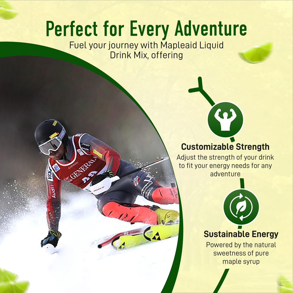 Untapped Mapleaid pour with straw for on-the-go hydration