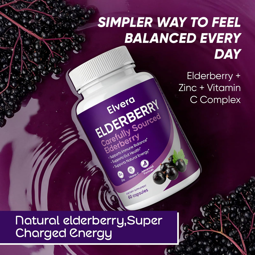 UOZXIL Elvera elderberry ingredients blend highlights antioxidant-rich formulation