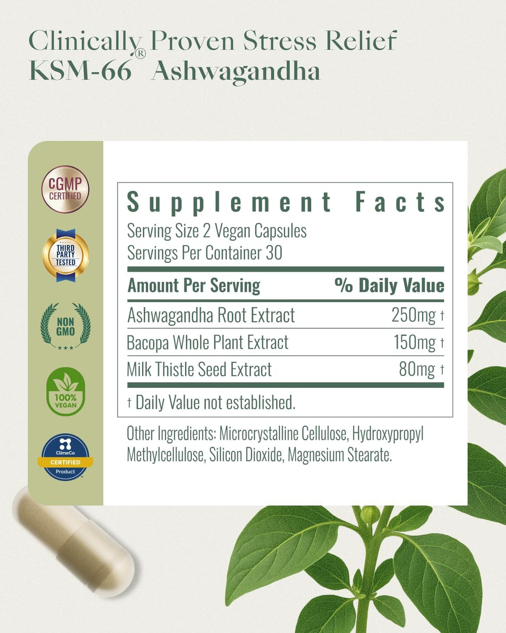 Upbe Ashwagandha bottle on table for daily wellness routine