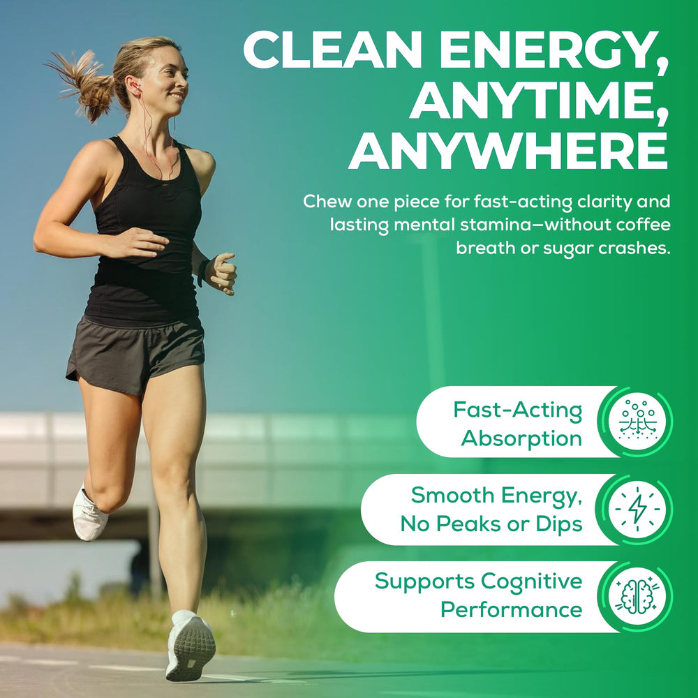 UPLIFE Focus Energy Mints ingredients panel with caffeine and L-Theanine blend