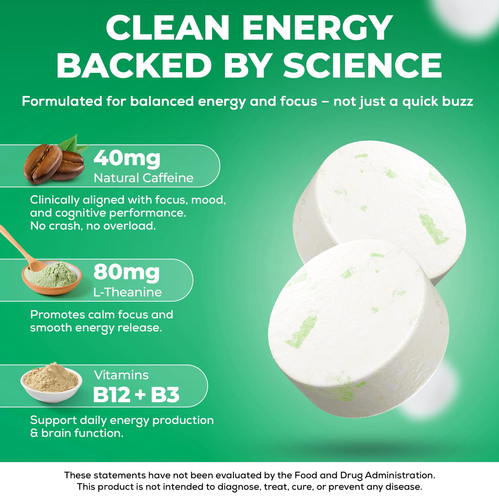 UPLIFE Focus and Energy Mints pack open shows individual mints for quick use.
