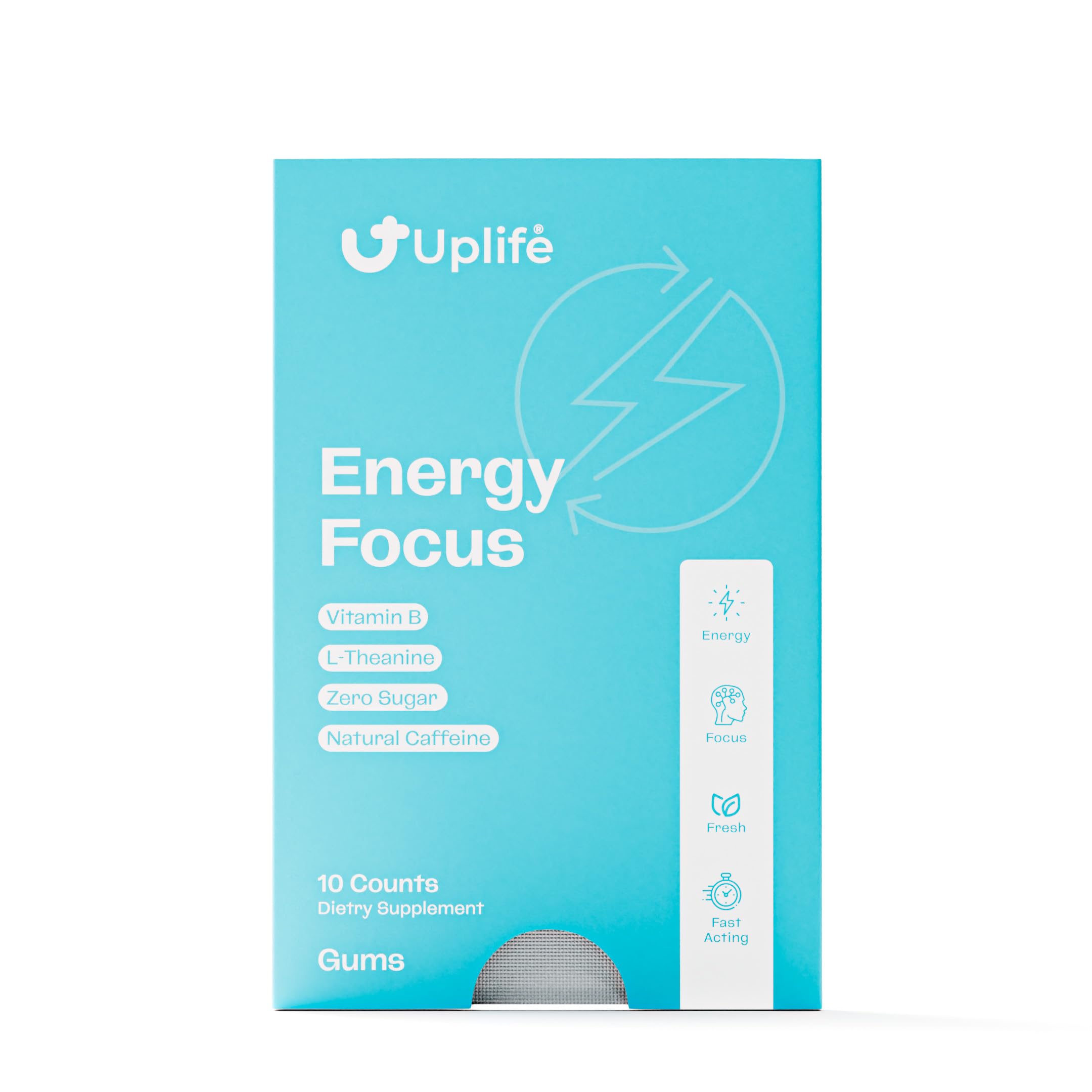UPLIFE made in USA energy gum ideal travel companion