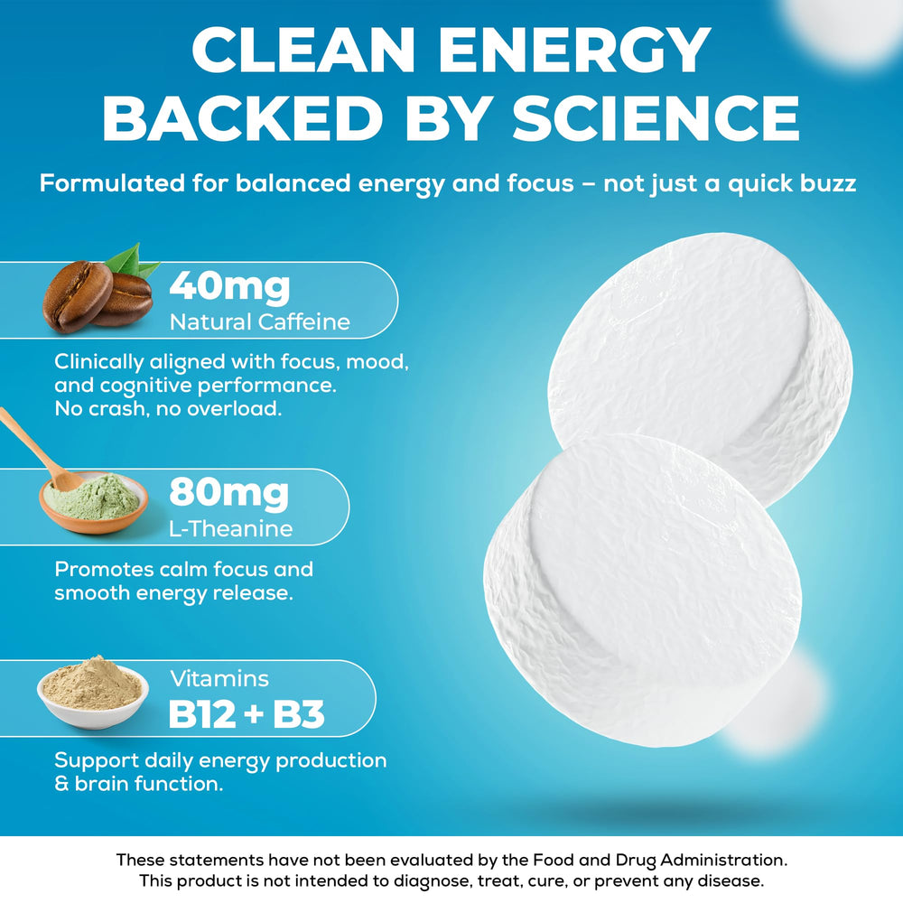 UPLIFE peppermint flavor gum piece for quick caffeine lift and clear thinking