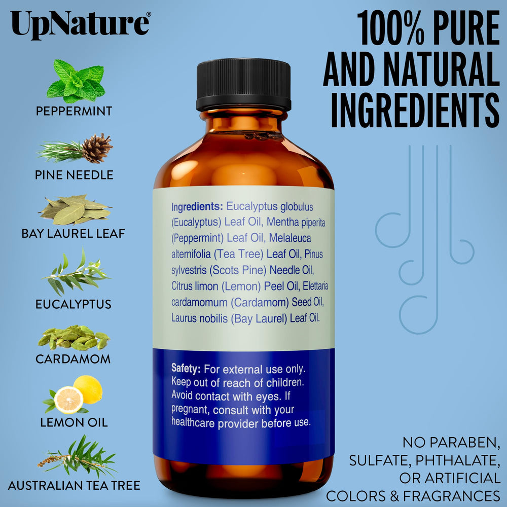 UpNature Breathe menthol cooling scene suggesting refreshing, clear air.