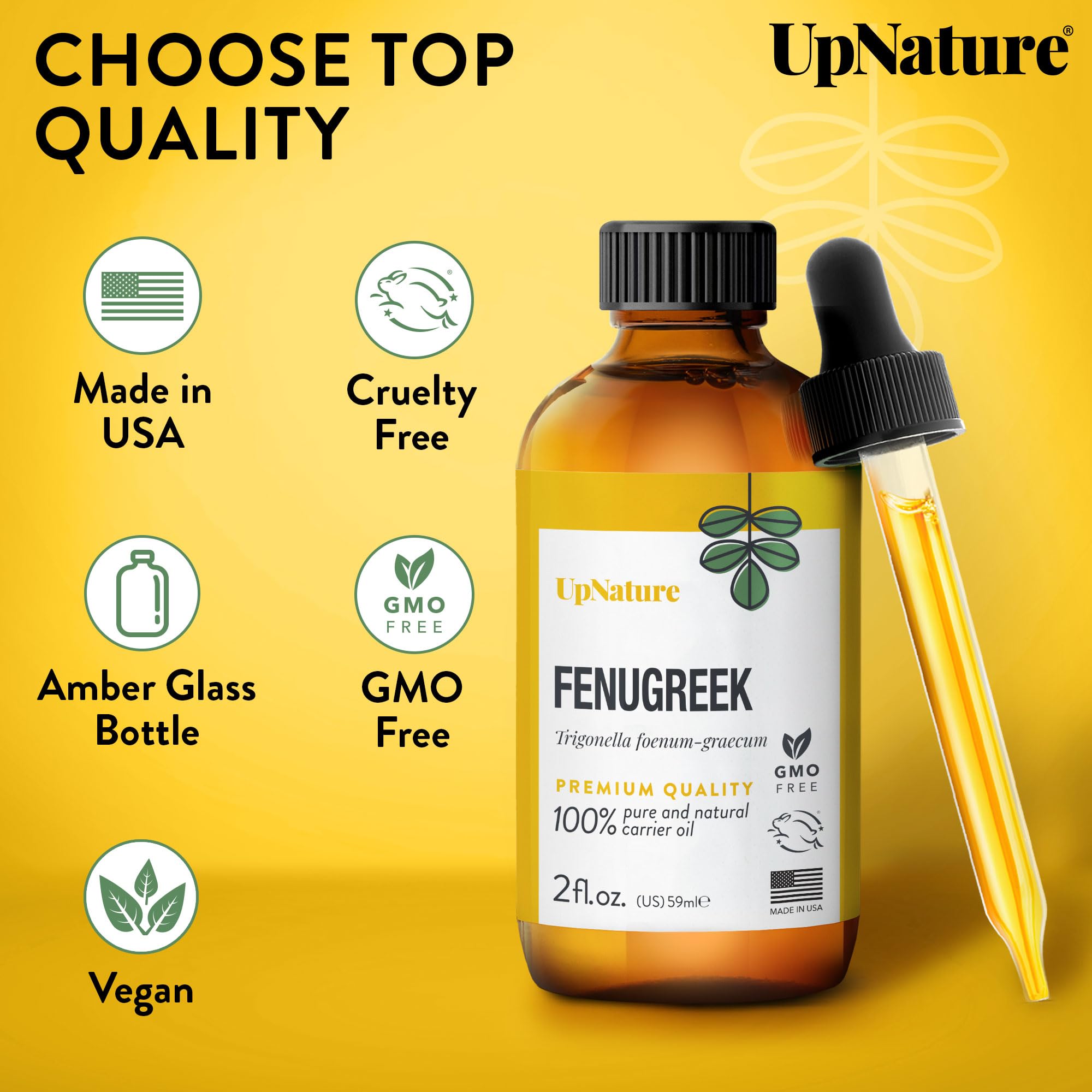 Skin care use of UpNature Fenugreek Oil for a smooth, nourished feel.