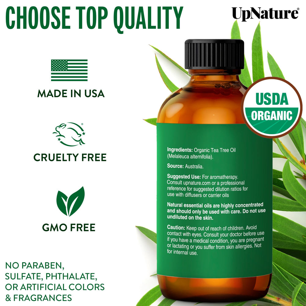 UpNature Tea Tree Oil ready for DIY beauty blends at home.