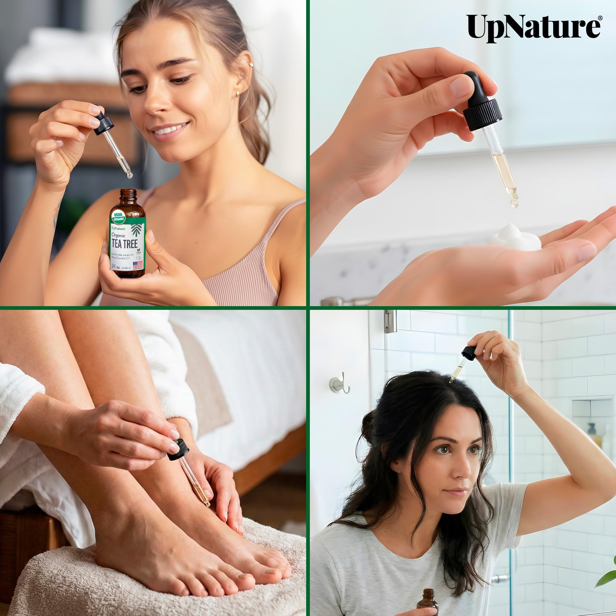 UpNature Tea Tree Oil on nails and cuticles for added moisture.