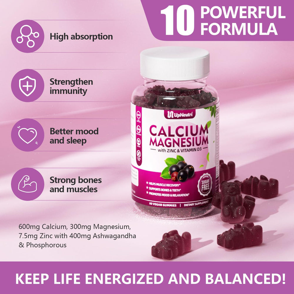 UPNEUTRI bottle label features vitamin D3 and minerals for daily wellness.