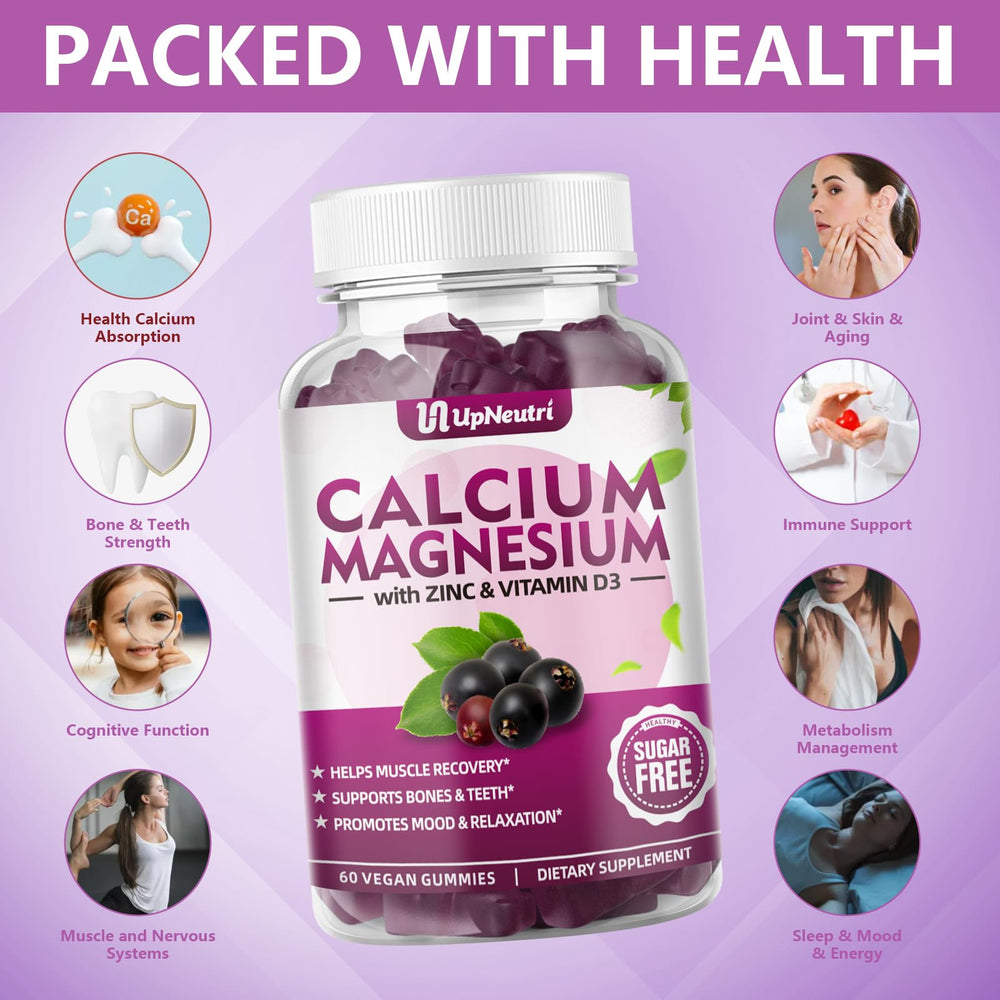 UPNEUTRI gummies display soft chew texture and two-per-serving guidance.