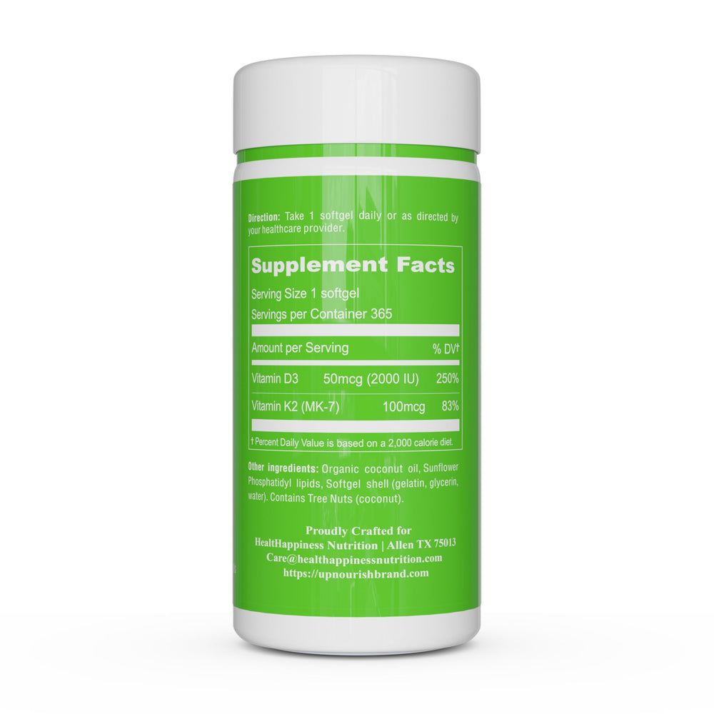 UpNourish bottle with softgels on table demonstrates convenient daily use