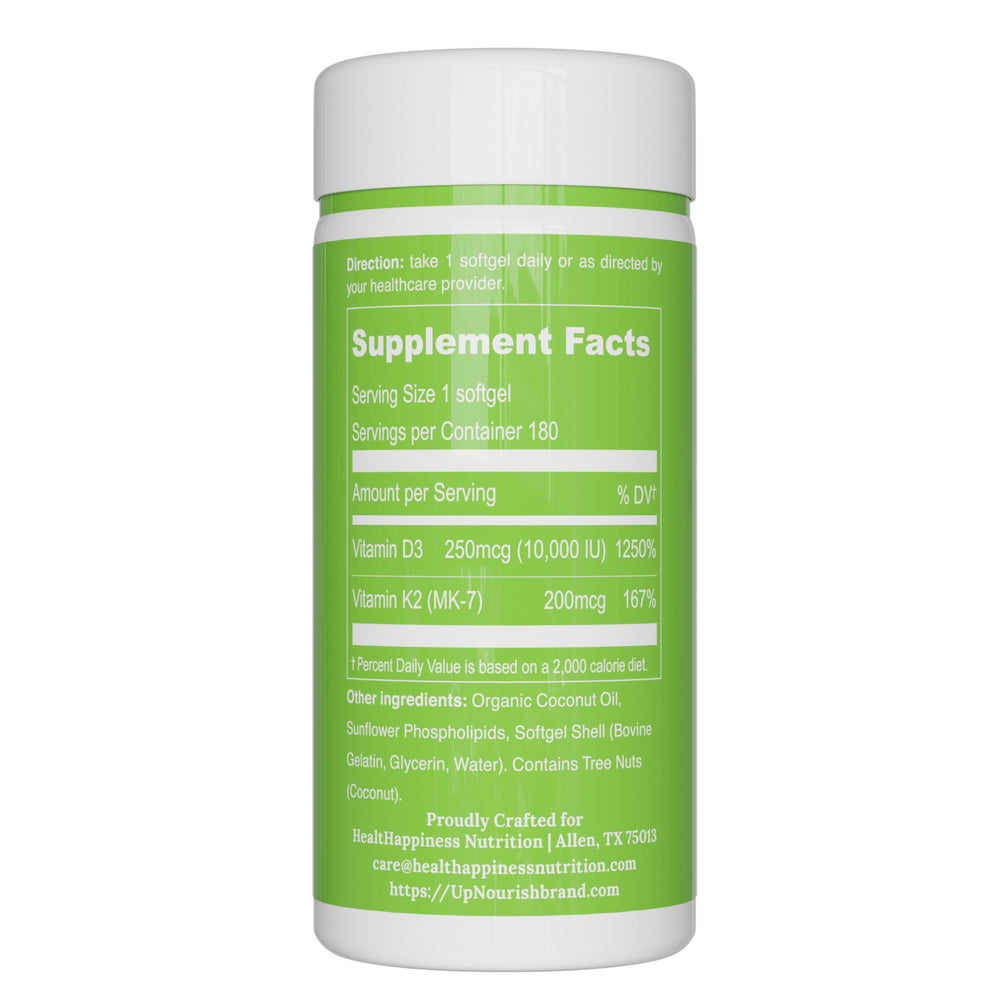 UpNourish daily-use liposomal D3 K2 shot for routine integration