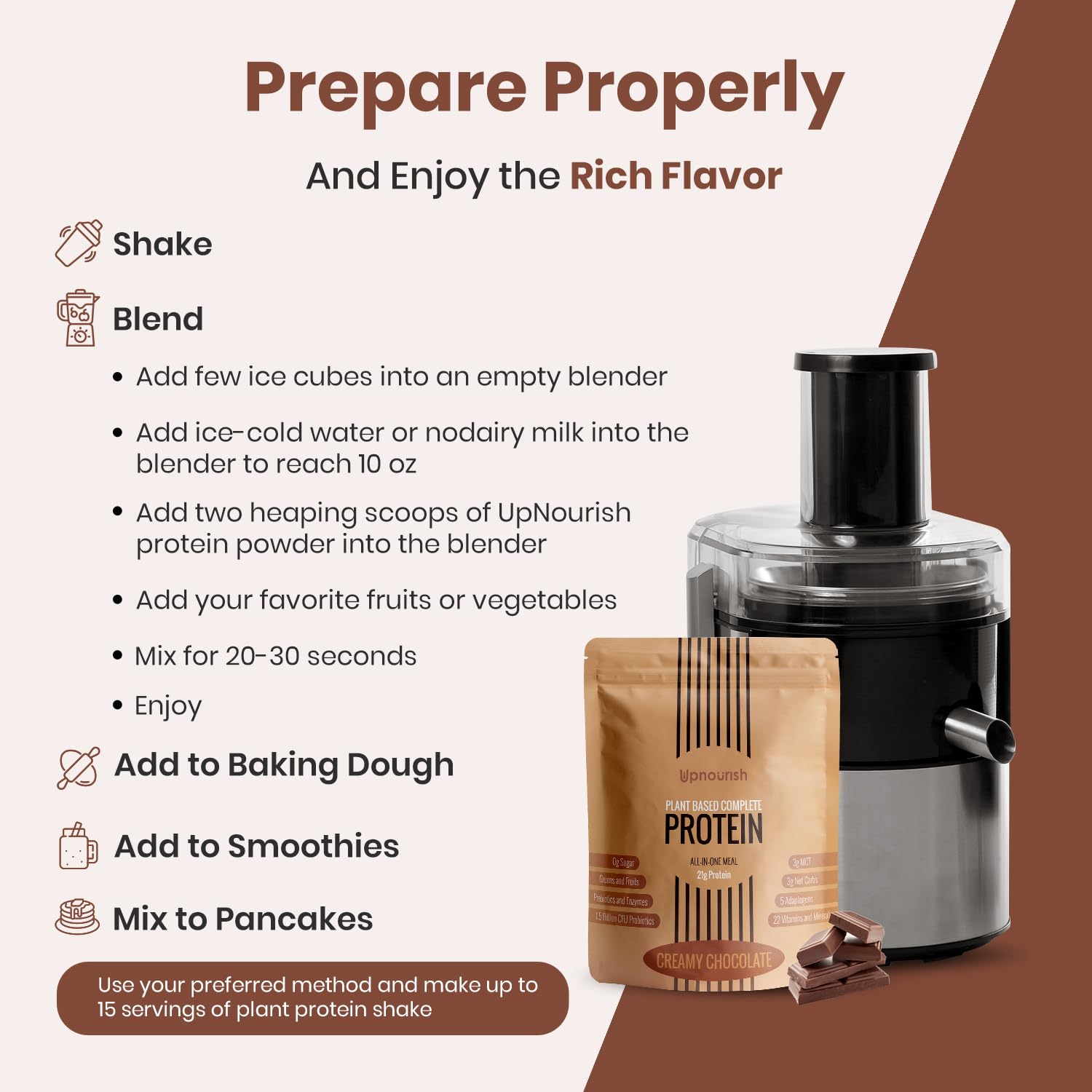 UpNourish Keto-friendly Low-Carb badge on packaging
