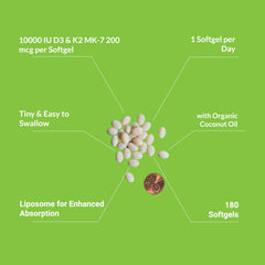 UpNourish liposomal D3 K2 mini softgel tiny and gentle daily dose
