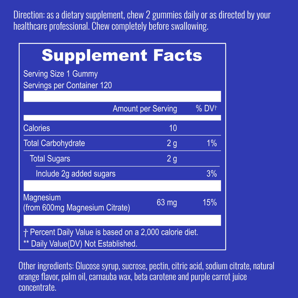 UpNourish Magnesium Gummies packaging shows non-GMO certification