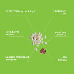 UpNourish mini pea-sized softgels for easy swallowing.