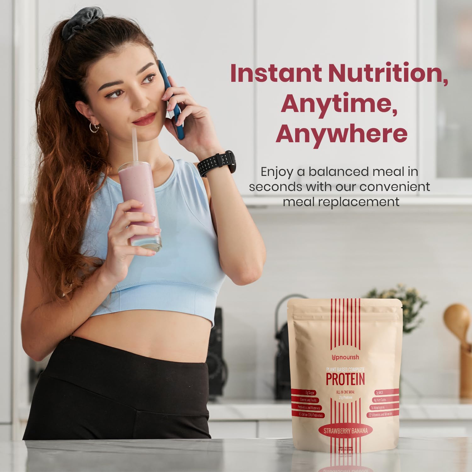 UpNourish Vegan Keto-friendly plan concept with ready meals
