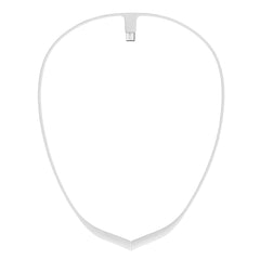 Upright GO Magnetic Necklace White closeup highlights sleek silicone finish for comfortable all-day wear.