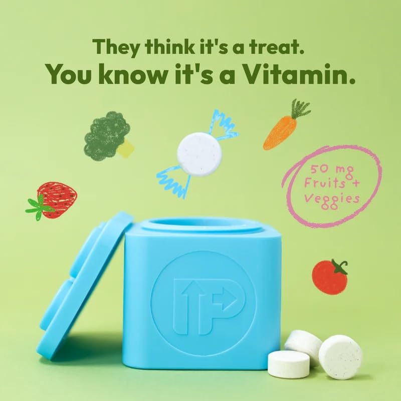 Upright Nutrition fruit-punch flavor image highlights appealing taste for kid-friendly daily vitamins.