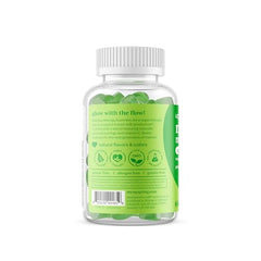 UpSpring Milkflow Moringa Gummies bottle with ingredients emphasizing vegan formula and botanicals for moms