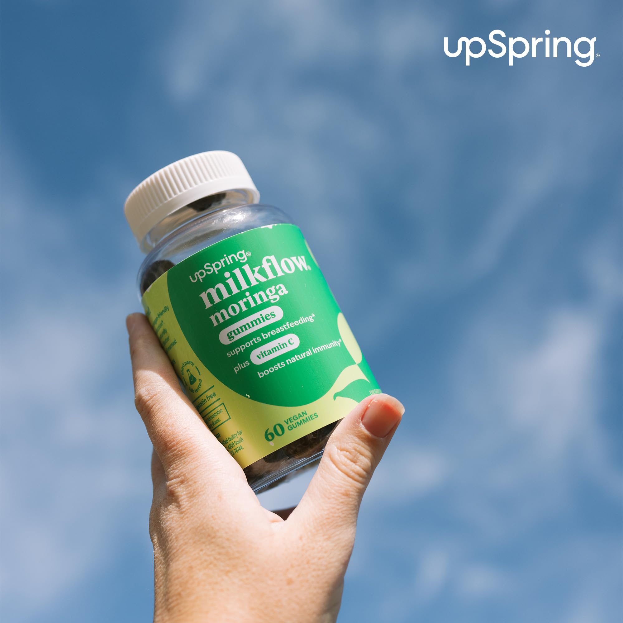 UpSpring Milkflow Moringa Gummies on a mom’s morning routine for on-the-go support