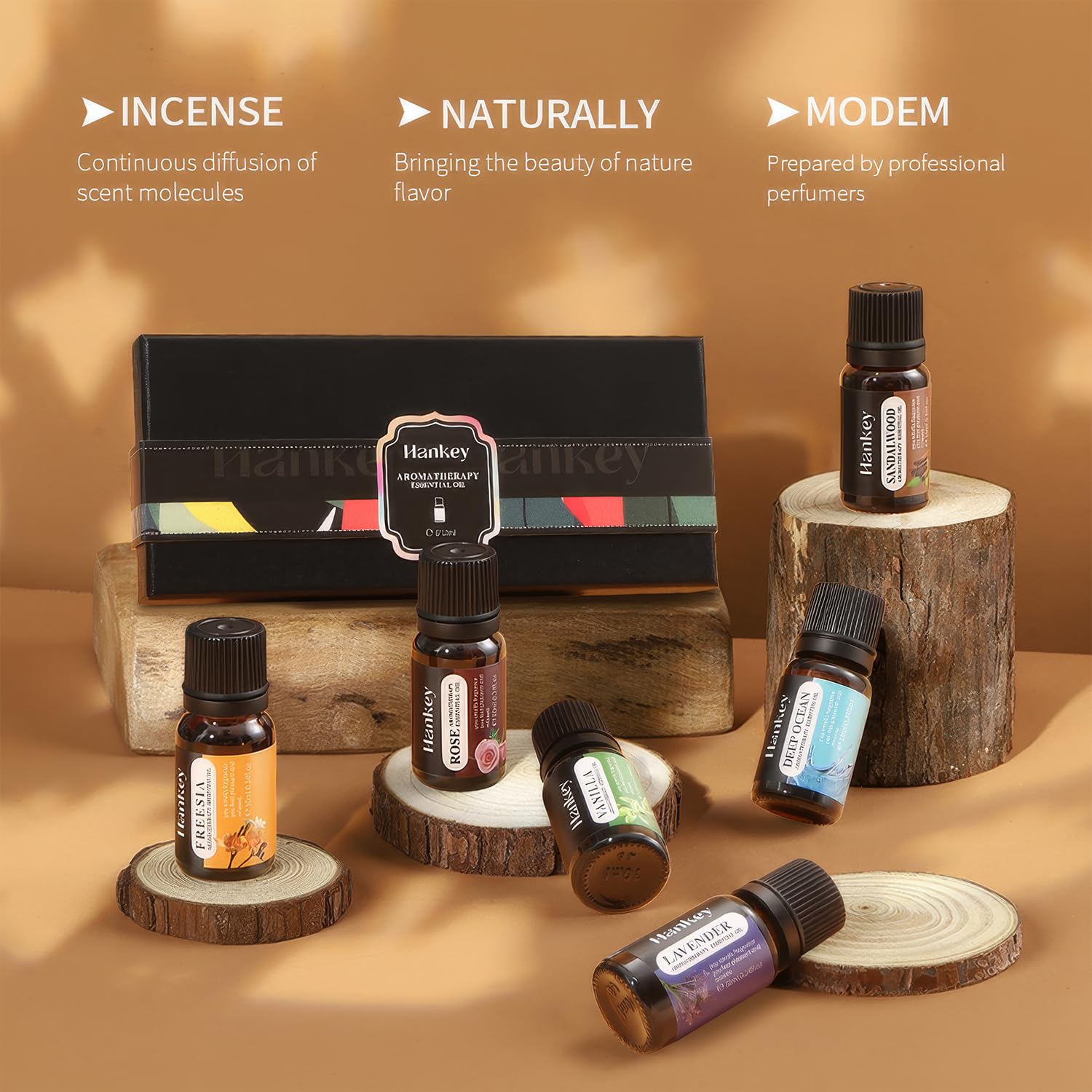 UPsyussa Diffuser blends display with six premium oils