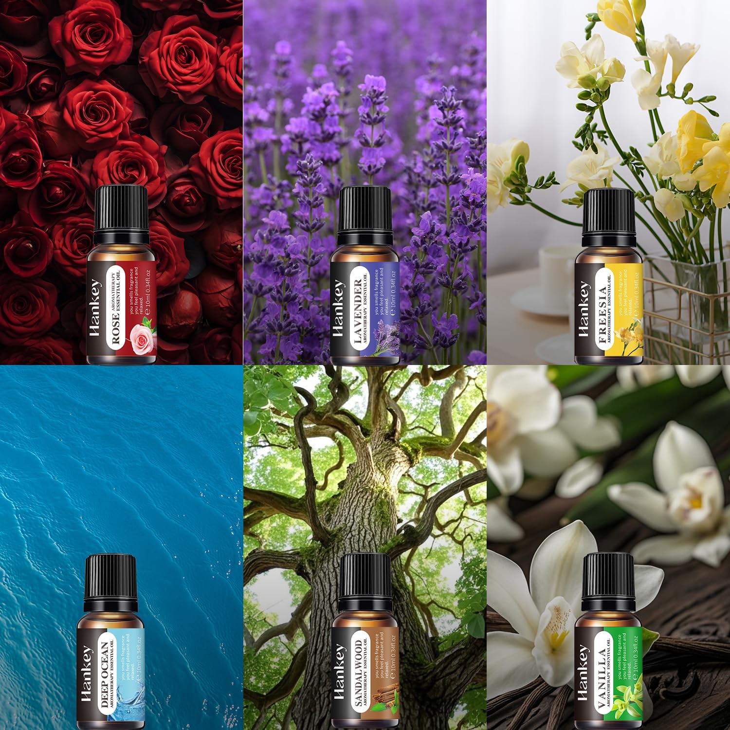 UPsyussa Freesia oil bottle for uplifting mood and energizing spaces