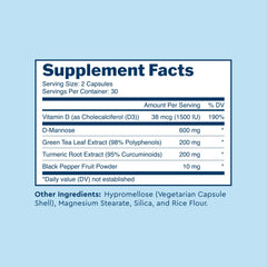 Uqora Defend capsules close-up shows convenient daily bladder health routine.