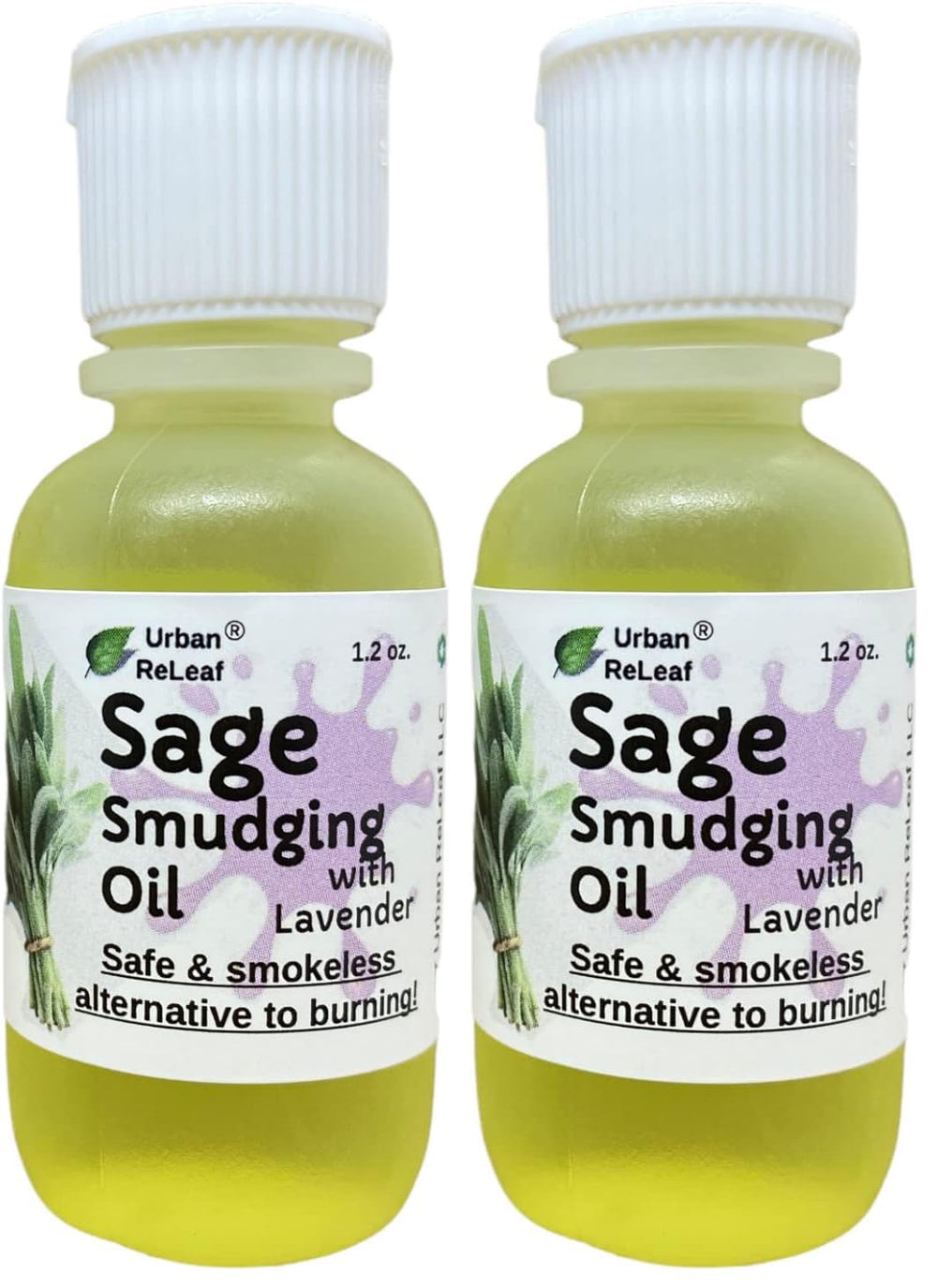 Urban ReLeaf Sage Smudging Oil bottle with lavender for a calming cleanse