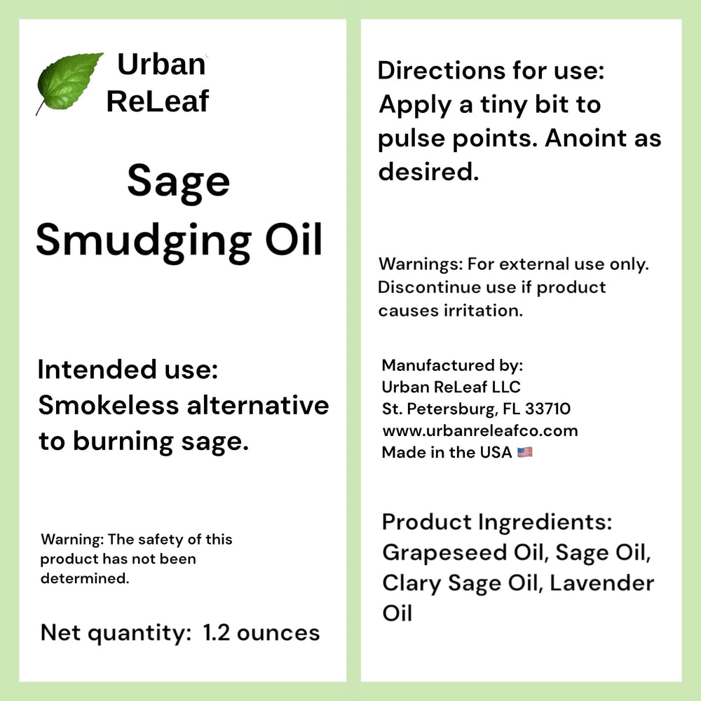 Urban ReLeaf lavender and sage aroma enhances ritual ambiance without smoke.