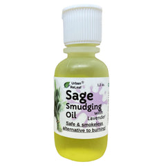 Urban ReLeaf Sage Smudging Oil with lavender dropper for a soothing cleansing ritual.