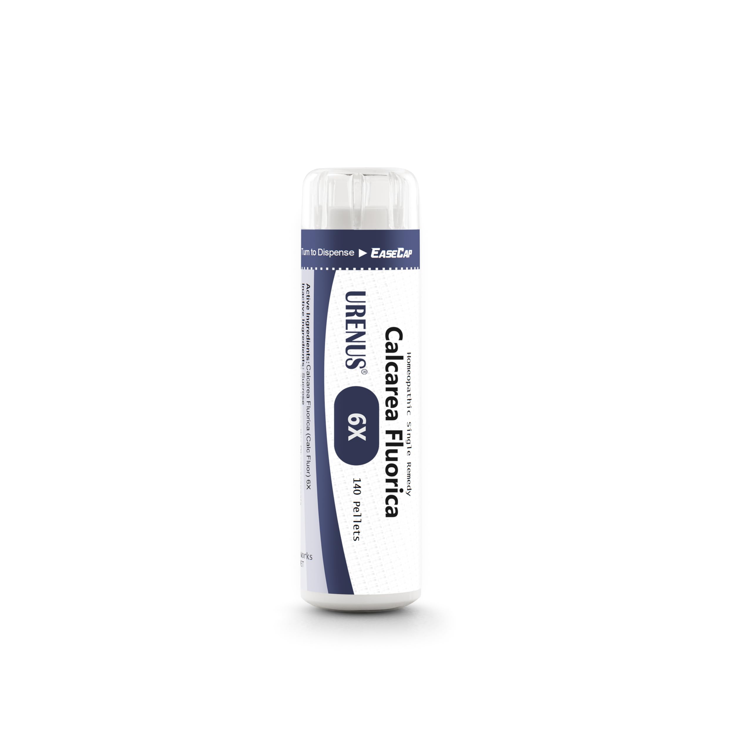 Urenus Calcarea Fluor bottle front, lactose-free homeopathic remedy for daily wellness.
