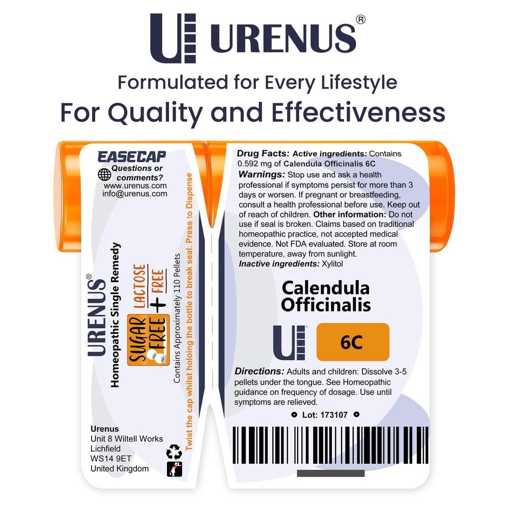 Urenus compact bottle with 110 pellets is ideal for travel.