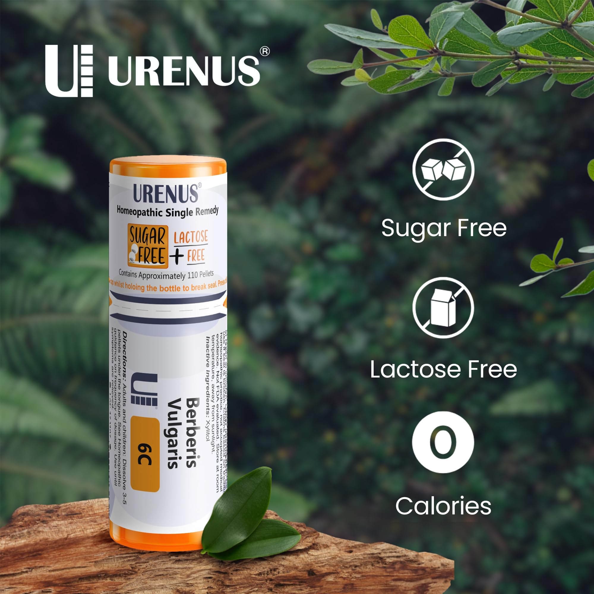Urenus eco-friendly bottle with 110 pellets for on-the-go use