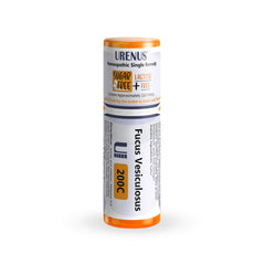Urenus Fucus Vesiculosus 200C pellets in a bottle, sugar-free option for daily use.