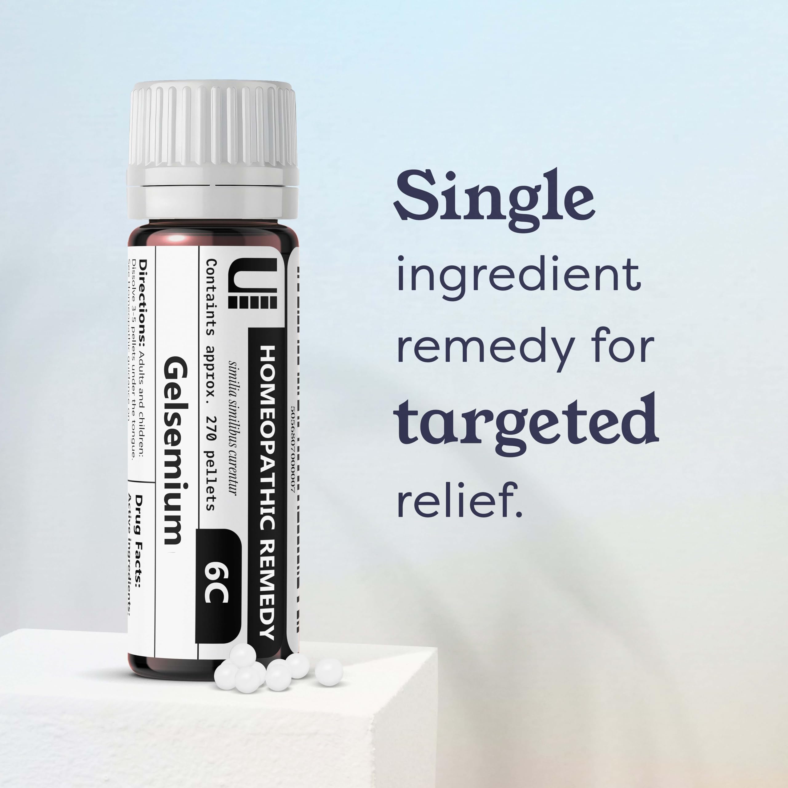 Front label of Gelsemium 6C highlighting lactose-free formula