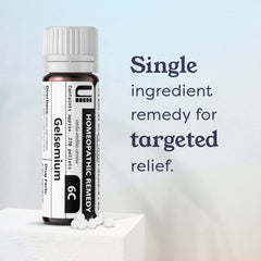 Front label of Gelsemium 6C highlighting lactose-free formula