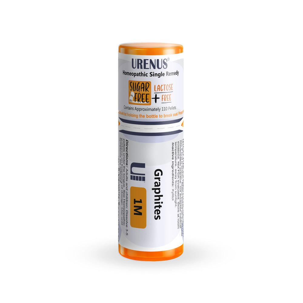 Urenus Graphites bottle with 110 pellets in eco-friendly packaging