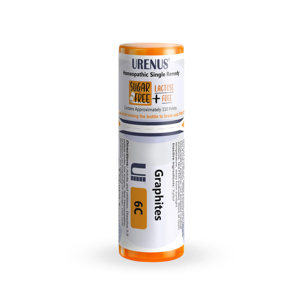 Urenus Graphites 6C pellets for sugar-free, lactose-free daily use.