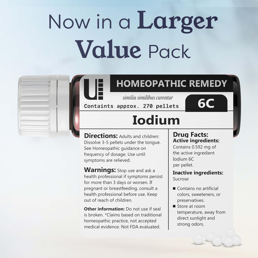 Dose-ready Urenus Iodium 6C pellets by Urenus for convenient regimen.